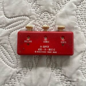 🍀VTG Red Super Add-A-Matic Coin Counter